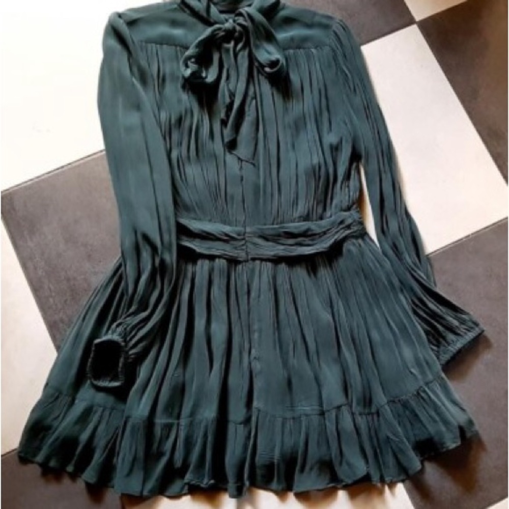 Anthropologie Green Mini Dress